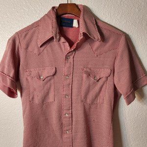 Panhandle Slim Western Cowboy Pearl Snap Medium Short Sleeve Mens